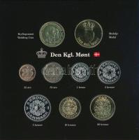 Dánia 2004. 25ö-20K (8xklf) forgalmi sor, benne 20K Cu-Al-Ni "Frederik koronaherceg és Miss Mar...