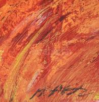 Mischa Hollenstein (-): Vörös és sárga. Olaj, vászon. Jelzett. 60x40 cm