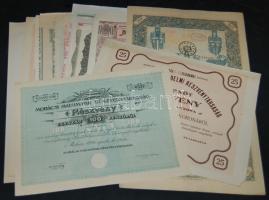 Vegyes részvény tétel, benne 5db magyar és 24db külföldi 1906-1969-ig