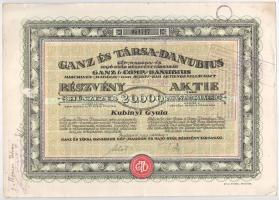 Budapest 1923. "Ganz és Társa- Danubius Gép-, Waggon- és Hajó-Gyár Részvénytársaság" részv...