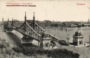 Budapest Ferenc József (Szabadság) híd villamosokkal