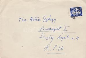 Veronica Porumbacu (1921-1977) román költőnő, esszéíró saját kézzel írt, egy oldal terjedelmű levele...