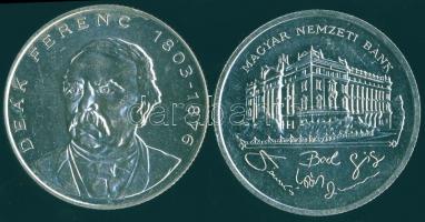 1992-94. 200Ft Ag "MNB" + "Deák" T:BU,2
