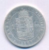 1877KB 1Ft Ag "Ferenc József / Középcímer" T:F patina Adamo M15
