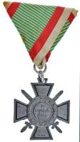 1942. Tűzkereszt I. fokozata hadifém kitüntetés eredeti mellszalaggal T:XF Hungary 1942. Fire Cross, 1st Class war metal decoration with original ribbon C:XF NMK 443.