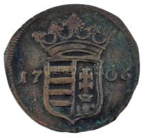 1706. X Poltura Cu "II. Rákóczi Ferenc" (7,71g) T:F patina Hungary 1706. X Poltura Cu "Francis II Rákóczi" (7,71g) C:F patina Huszár:1535., Unger II.:1133.a