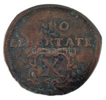 1706. X Poltura Cu "II. Rákóczi Ferenc" (7,71g) T:F patina Hungary 1706. X Poltura Cu &quo...