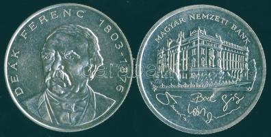 1992-94. 200Ft Ag "MNB" + "Deák" T:BU,2