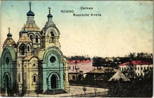 1916 Rivne, Rowno; Cerkwa / Russische Kirche / Orthodox church (pinholes)