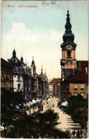 1906 Graz (Steiermark), Herrengasse / street view, tram (EK)