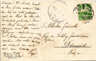 1915 Budapest VI. Nyugati pályaudvar, vasútállomás, villamosok (EK)