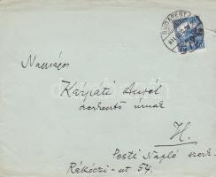 Lyka Károly (1869-1965) művészettörténész, művészeti író saját kézzel írt levele Kárpáti Aurél (1884...