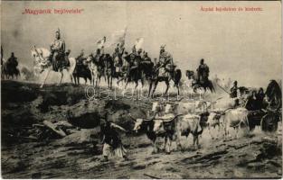 Magyarok bejövetele. Árpád fejedelem és kísérete / Occupation of the Hungarian land