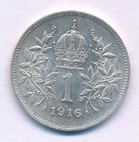 Ausztria 1916. 1K Ag "Ferenc József" T:XF 
Austria 1916. 1 Corona Ag "Franz Joseph&q...