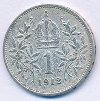 Ausztria 1912. 1K Ag "Ferenc József" T:VF 
Austria 1912. 1 Corona Ag "Franz Joseph&q...