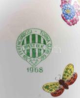Herendi Viktória mintás váza, Ferencvárosi Torna Club logóval. Jelzett, hibátlan, m: 23,5 cm