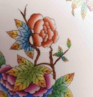 Herendi Viktória mintás váza, Ferencvárosi Torna Club logóval. Jelzett, hibátlan, m: 23,5 cm