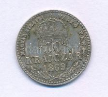 1869KB 10kr Ag "Magyar Királyi Váltó Pénz" T:XF,VF patina Adamo M10.1