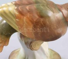 Herendi madár. Jelzett, kézzel festett, hibátlan, m: 12,5 cm