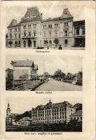 1915 Székelyudvarhely, Odorheiu Secuiesc; Vármegyeháza, Barcsay üzlete, Sétatér, Római katolikus templom és gimnázium. Z. Székely Dénes kiadása / county hall, shop, promenade, Catholic church, grammar school (r)