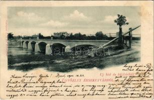 1900 Érsekújvár, Nové Zámky; Új híd és kórház. Conlegner J. és fia kiadása / new bridge and hospital...