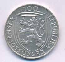 Csehszlovákia 1951. 100K Ag "Klement Gottwald" T:XF ph. Czechoslovakia 1951. 100 Korun Ag ...