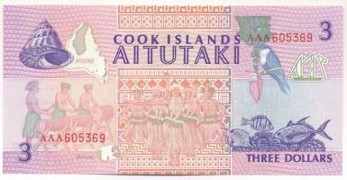 Cook-szigetek / Aitutaki 1992. 3$ T:UNC  Cook Islands / Aitutaki 1992. 3 Dollars C:UNC Krause P#7