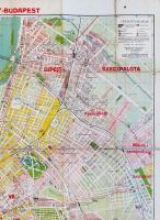 Nagy-Budapest térképe. Ujpest, Kispest, Pestszenterzsébet, Csepel, Pestújhely, Rákospalota, Pestszen...