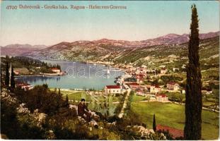Dubrovnik, Ragusa; Gruska luka / Hafen von Gravosa / kikötő látképe / port (EB)