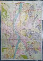Nagy-Budapest térképe. Ujpest, Kispest, Pestszenterzsébet, Csepel, Pestújhely, Rákospalota, Pestszen...