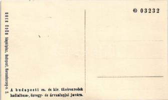 Első világháborús osztrák-magyar katonák egy felborult szekér mögött, lelőtt lovak tetemeivel. Uher ...