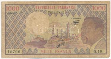 Gabon 1983. 1000Fr T:VG tűlyuk Gabon 1983. 1000 Francs C:VG pin holes Krause P#3