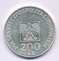 Lengyelország 1974. 200Zl Ag "30 éves a Népköztársaság" T:UNC kis patina Poland 1974. 200 ...