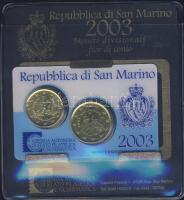 San Marino 2003. 20c + 50c szettben, emléklapon T:BU