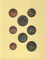 Liechtenstein 2004. 1c-2€ 8klf db próbaveret szettben T:BU