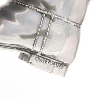 Angol ezüstözött fém csizma asztaldísz pár, jelzett, m: 8,5 cm