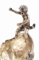 Ezüst (Ag) figurális fűszerkínáló pár. Jelzett, nettó: 124 g