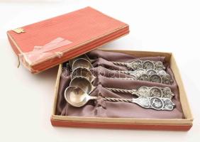 5 darab keverőkanál, dobozában, h: 13 cm