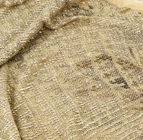 Antik nehéz fém berakásos abrosz, sérüléssel, cca 200x85 cm