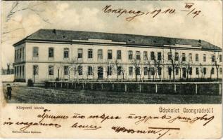 1910 Csongrád, Központi iskola. Szilber János kiadása (EB)