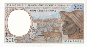 Közép-Afrikai Államok / Gabon 1993. 500Fr T:UNC Central African States / Gabon 1993. 500 Francs C:UNC Krause P#401La