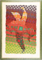 Victor Vasarely (1908-1997): Arlequin. Szitanyomat, papír. Jelzett. Művészpéldány EA 01. jelzéssel. Üvegezett fakeretben. 65x41 cm. / Victor Vasarely (1908-1997): Arlequin. Serigraphy on paper. Signed, artist's proof EA 01. Framed. 65x41 cm.