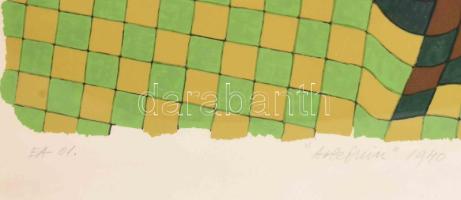 Victor Vasarely (1908-1997): Arlequin. Szitanyomat, papír. Jelzett. Művészpéldány EA 01. jelzéssel. ...