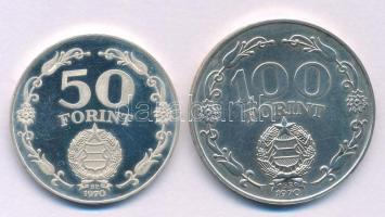 1970. 50Ft Ag + 100Ft Ag "Felszabadulás" érempár T:UNC,AU (egyik eredetileg PP)
Adamo EM3...