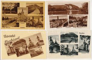 Munkács, Mukacheve, Mukacevo; - 10 db RÉGI város képeslap / 10 pre-1945 town-view postcards