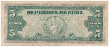 Kuba 1960. 5P T:F folt
Cuba 1960. 5 Pesos C:F spot
Krause P#92