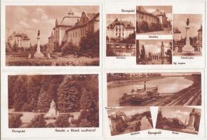 Csongrád - 9 db RÉGI város képeslap / 9 pre-1945 town-view postcards