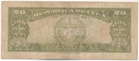 Kuba 1949. 20P T:F folt
Cuba 1949. 20 Pesos C:F spot
Krause P#80a