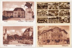 Karcag - 11 db RÉGI város képeslap / 11 pre-1945 town-view postcards