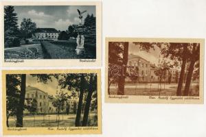 Harkányfürdő - 7 db RÉGI város képeslap / 7 pre-1945 town-view postcards